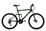 KS Cycling Herren Mountainbike Mtb Fully Triptychon RH 51 cm Fahrrad, Schwarz-Grün, 26 -